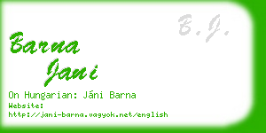 barna jani business card