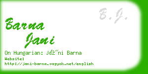 barna jani business card